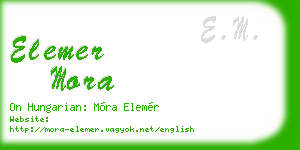 elemer mora business card
